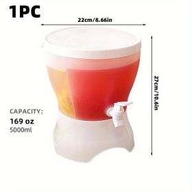 1pc; Beverage Dispenser (8.66''x10.6''); 1.3 Gallon Heavy Duty Drink Dispenser; Water Dispenser; For Parties; Wedding; Summer Drinkware; Kitchen Stuff (Quantity: 1PC)